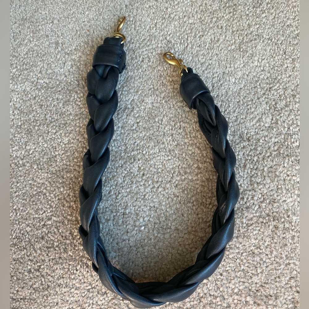 Clare V leather shortie bag strap